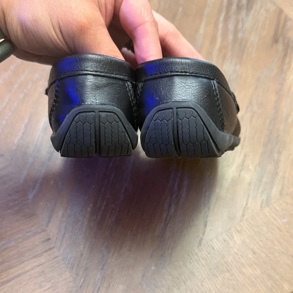 Josmo Black Kids Moccasins with Silver Accents